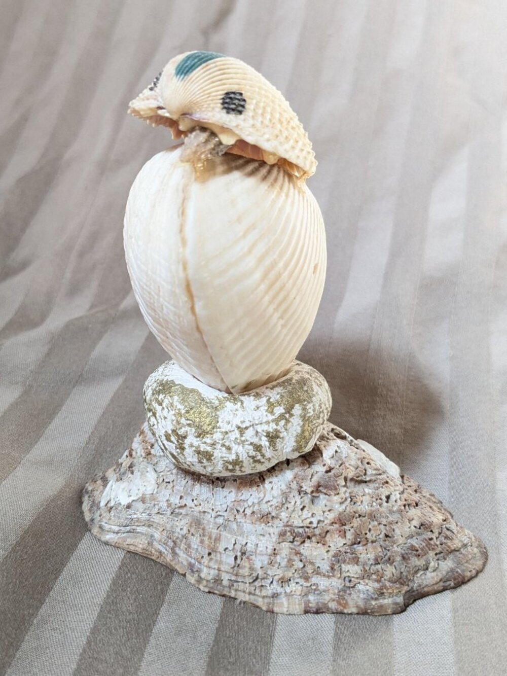 Vintage Seashell Bird Souvenir Figurine from Gladewater, Texas